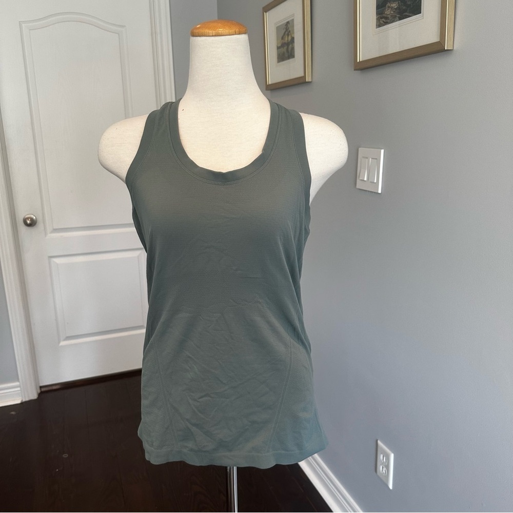 Athleta Women's Racerback Sleeveless Top in Sage Green